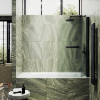 Шторка на ванну MaybahGlass MGV-775-6 50см чёрный